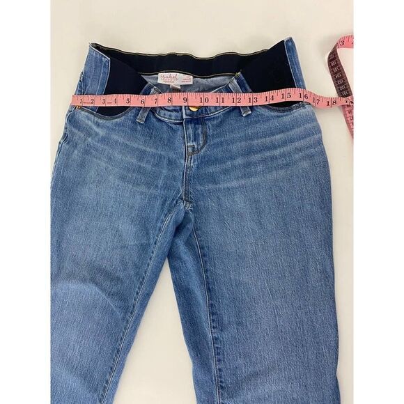 Isabel Maternity Jeans Cropped Straight Blue Denim - Size 0 - Picture 4 of 9